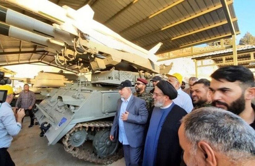  SA-6 air defense missiles displayed by Hezbollah in eastern Lebanon. August 2023 (photo credit: MEHR NEWS AGENCY)