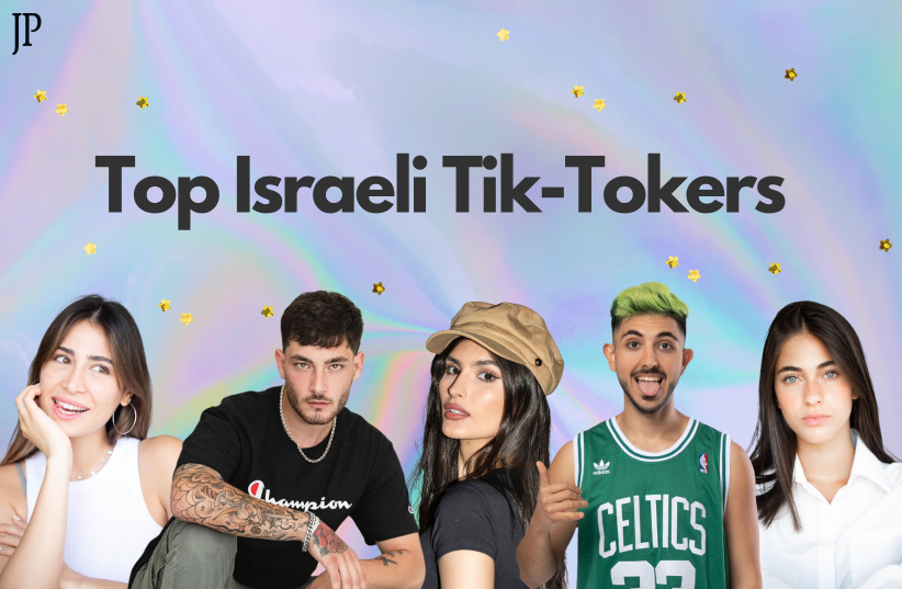  Israel's top 10 TikTokers (photo credit:  Photo assets: Canva)