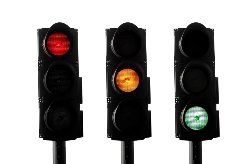 The first electric traffic lights were introduced in 1914, in Cleveland, Ohio. (photo credit: INGIMAGE)