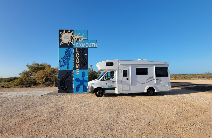  The RARA Mitzvah Mobile makes its way to Esperance, a rural town of 13,000 people in western Australia.  (photo credit: COURTESY/RABBI MENACHEM ARON)