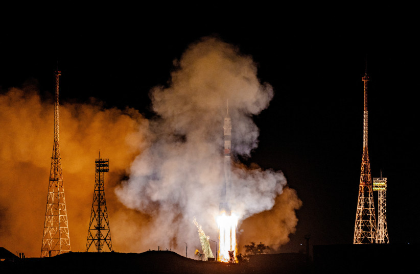  The Soyuz MS-24 spacecraft blasts off to the International Space Station (ISS) from the launchpad at the Baikonur Cosmodrome (photo credit: REUTERS)