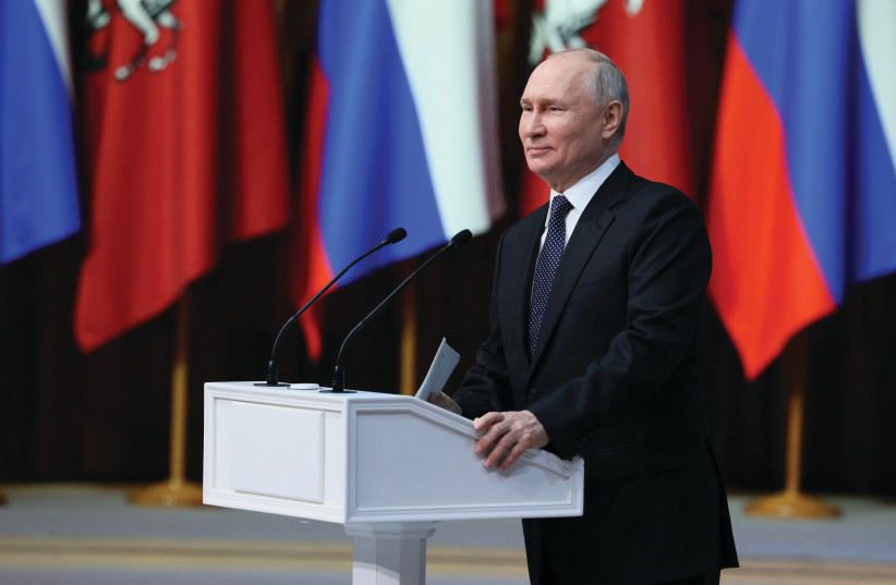  DESPITE RULING Russia for nearly a quarter of a century, Vladimir Putin has not learned a thing and has not transformed himself into a statesman, the writer argues.  (photo credit: SPUTNIK/REUTERS)