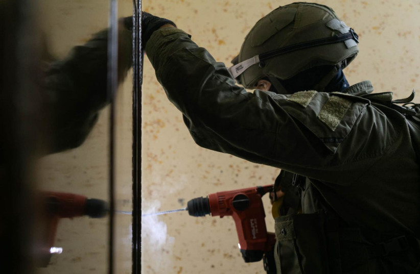  Israeli security forces on September 18, 2023 map the homes of the three terrorists responsible for the deadly Eli gas station attack in June 2023. (photo credit: IDF SPOKESPERSON'S UNIT)