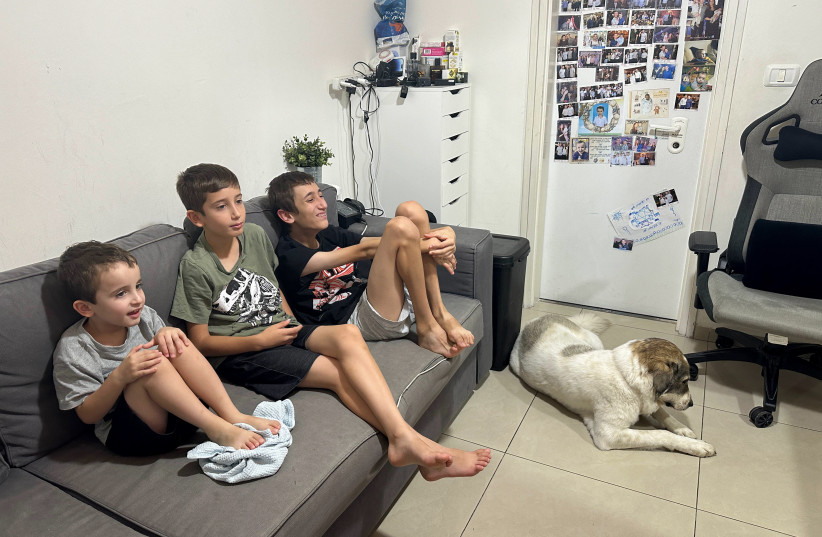CHILDREN ARE forced to spend time in a safe room in Ashkelon as rockets are fired from the Gaza Strip.  (photo credit: EDI ISRAEL/FLASH90)