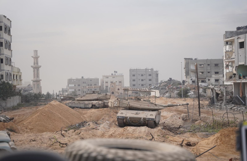  Israeli forces operate in the Gaza Strip. November 2023 (photo credit: IDF SPOKESPERSON'S UNIT)