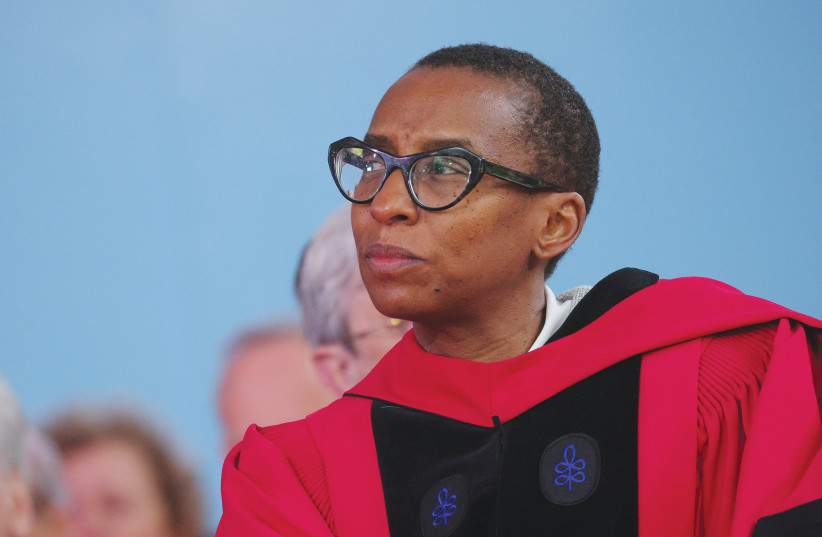  THEN-INCOMING PRESIDENT of Harvard University Claudine Gay attends commencement exercises, this past May. (photo credit: BRIAN SNYDER/REUTERS)