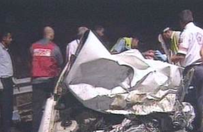 car crash 298.88 (photo credit: Channel  2)