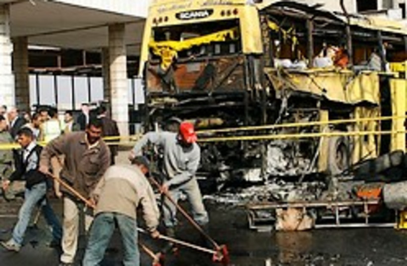 Damascus bus blast 248.88 (photo credit: )
