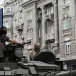 Fighters of Wagner private mercenary group stand on a tank outside a local circus near the headquarters of the Southern Military District in the city of Rostov-on-Don, Russia, June 24, 2023