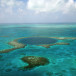  The Great Blue Hole off the coast of Belize.