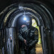  A Palestinian fighter of the Al-Quds brigades, the military wing of Palestinian Islamic Jihad (PIJ), seen inside a military tunnel in Beit Hanun, in the Gaza Strip. May 18, 2022.