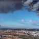  Smoke is seen in the Rehovot area as rockets are launched from the Gaza Strip, in Israel October 7, 2023.