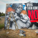  An artist sprays a graffiti for the release of  Israelis held hostage by Hamas terrorists in Gaza, in the Jezreel Valley, on October 30, 2023
