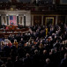 Newly elected Speaker of the House Mike Johnson (R-LA) gets a standing ovation from Republican members of the House as he addresses members after being elected to be the new Speaker of the House at the US Capitol in Washington, US, October 25, 2023