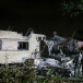  The scene where a rocket fired from the Gaza Strip hit a house at a village in central Israel, November 2, 2023