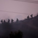Soldiers of Israel's army move from the border with Gaza, as seen from Southern Israel November 16, 2023