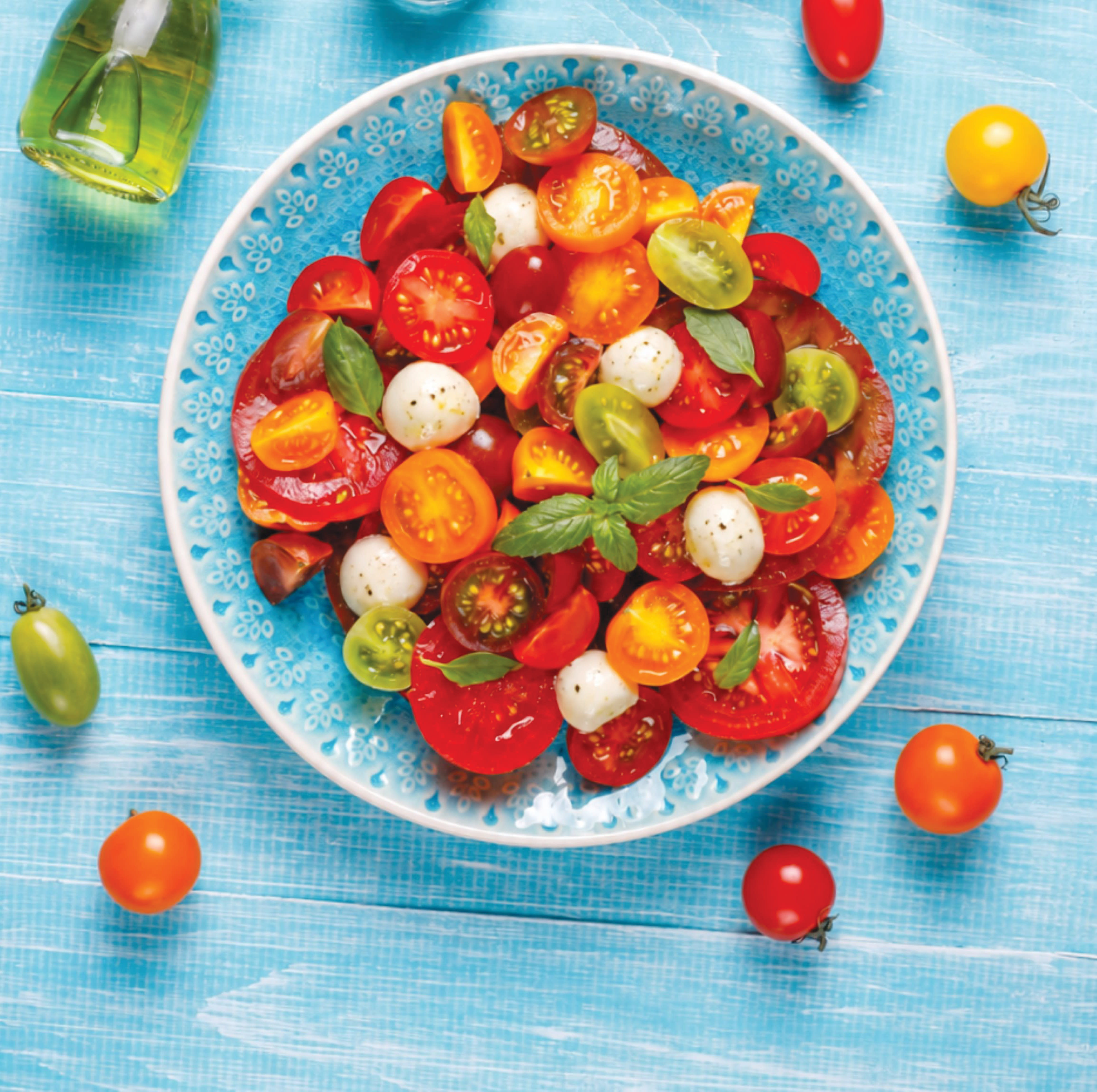 Cherry tomatoes salad.