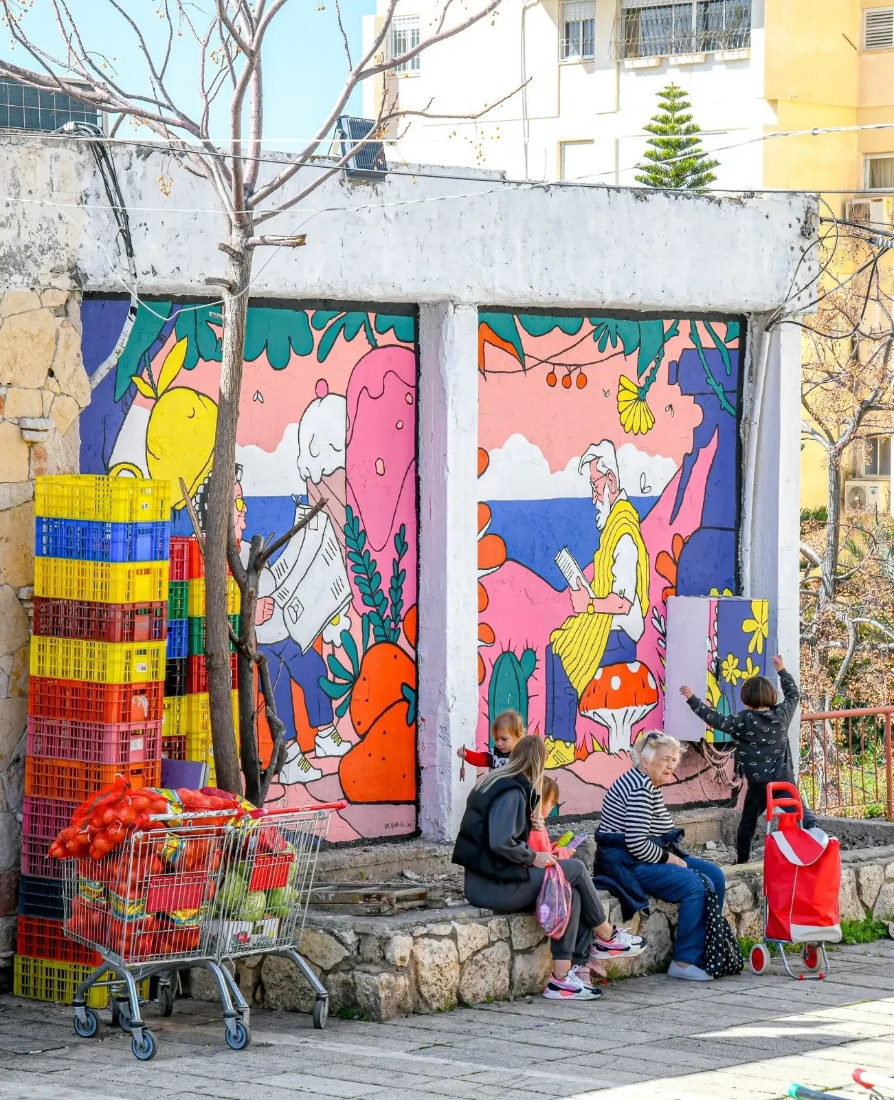  Bringing art to commercial centers in Haifa. Credit - Nir Blazitzky, spokeswoman for Haifa Municipality.