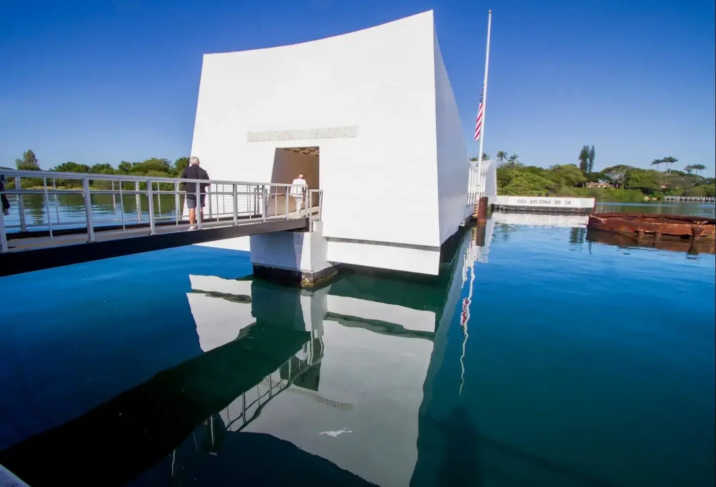  The monument to the victims of the Japanese attack on Pearl Harbor (credit: AP)