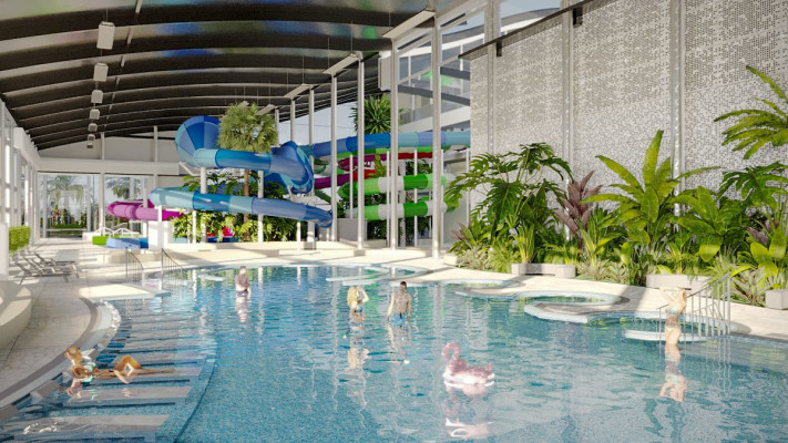 Water park simulation in Dimona.