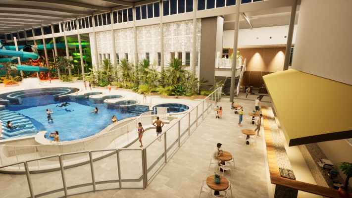 Water park simulation in Dimona.
