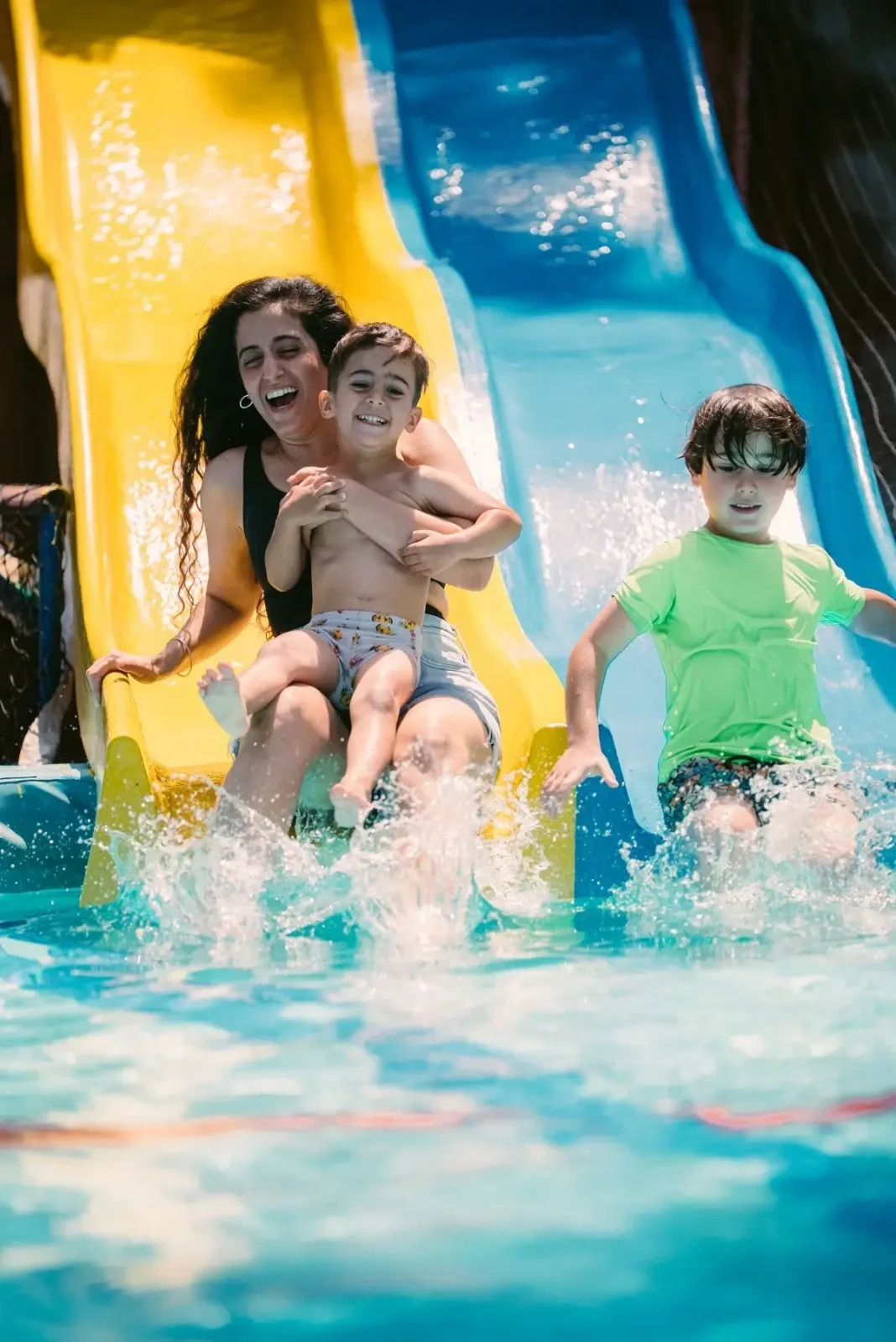 Fun water slides for kids and adults at Kfar Maccabia Hotel