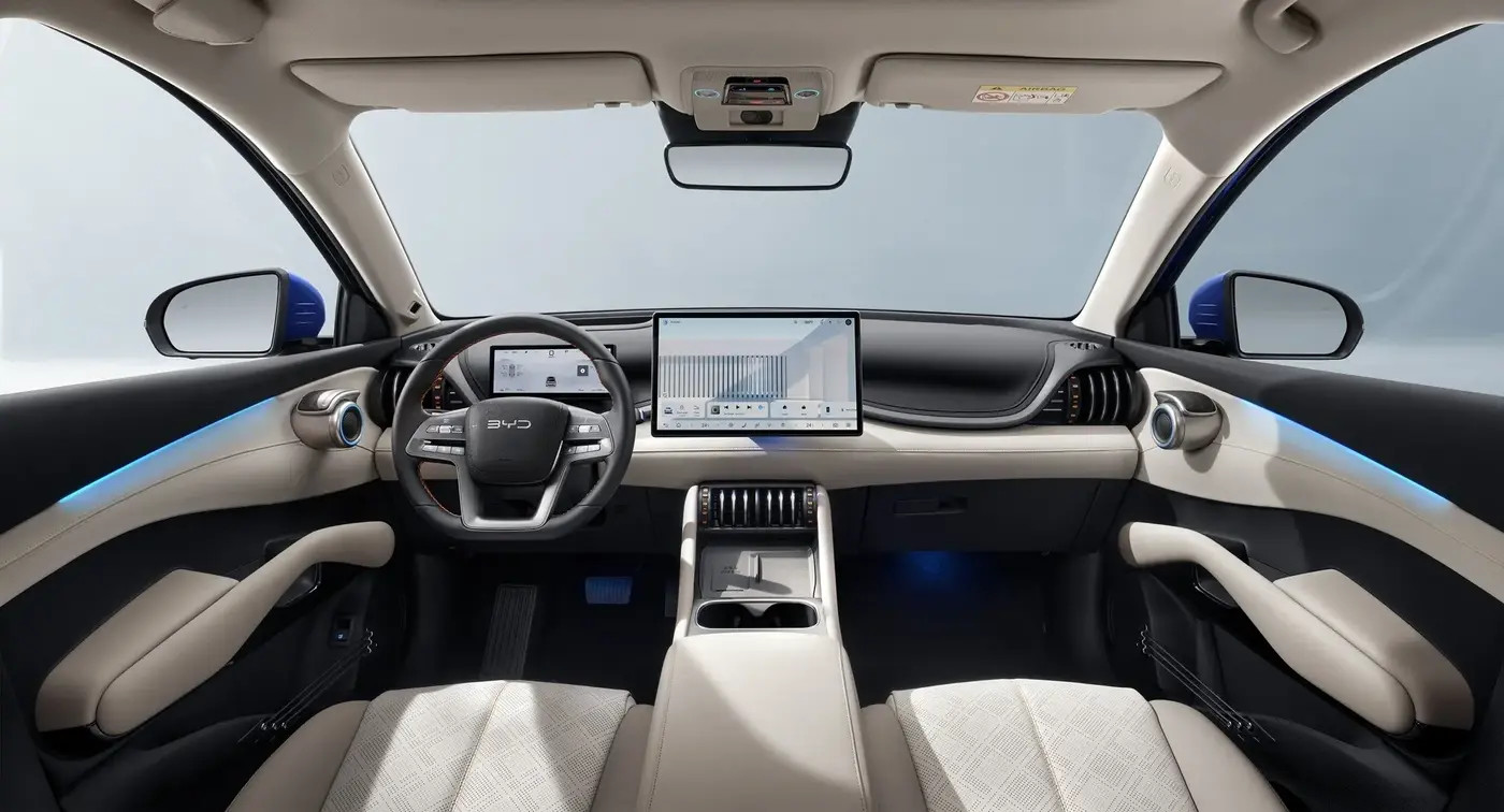 The driver’s environment is of higher quality, and the screen includes Google Maps and Gemini AI questions.