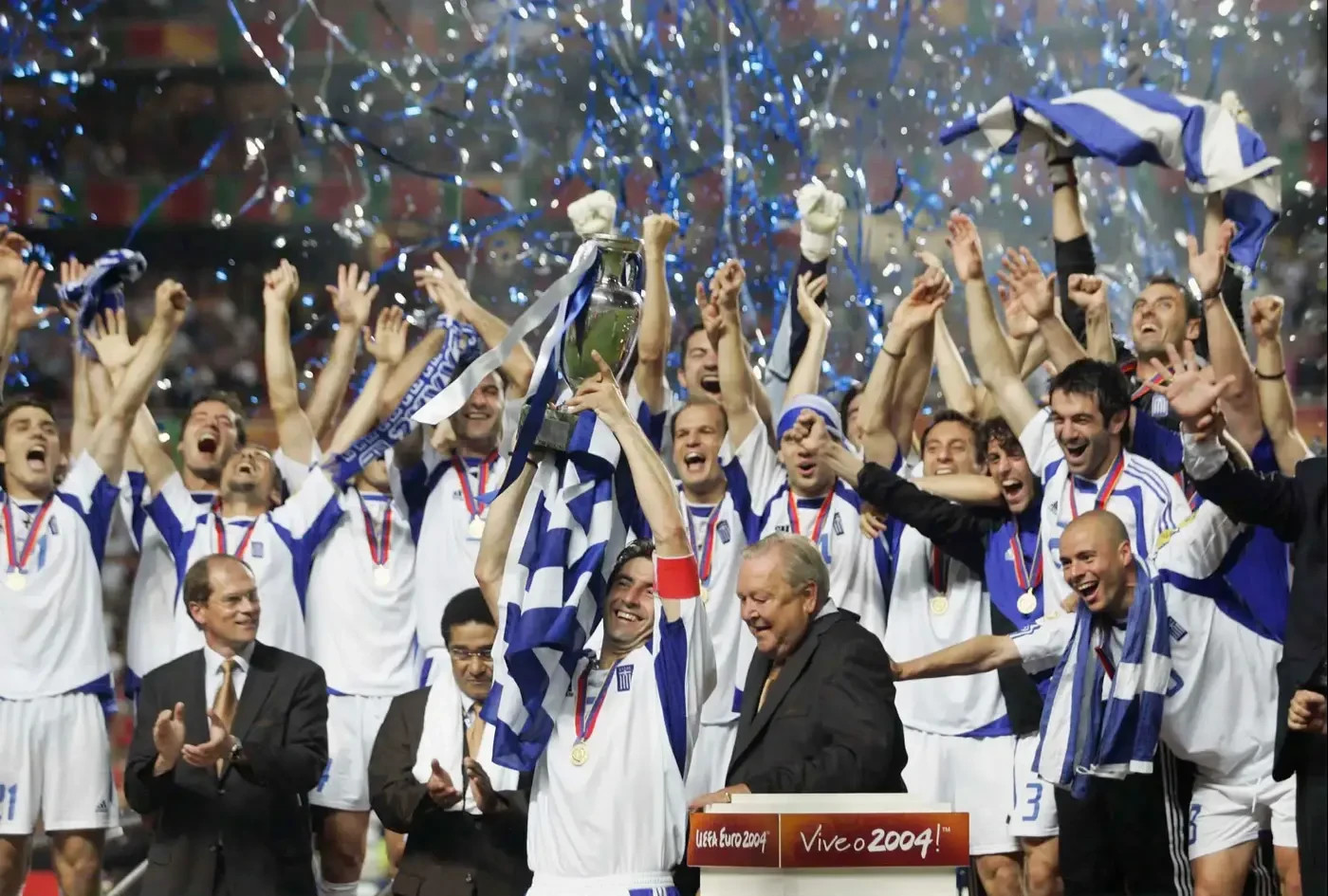 The Greek national team wins Euro 2024