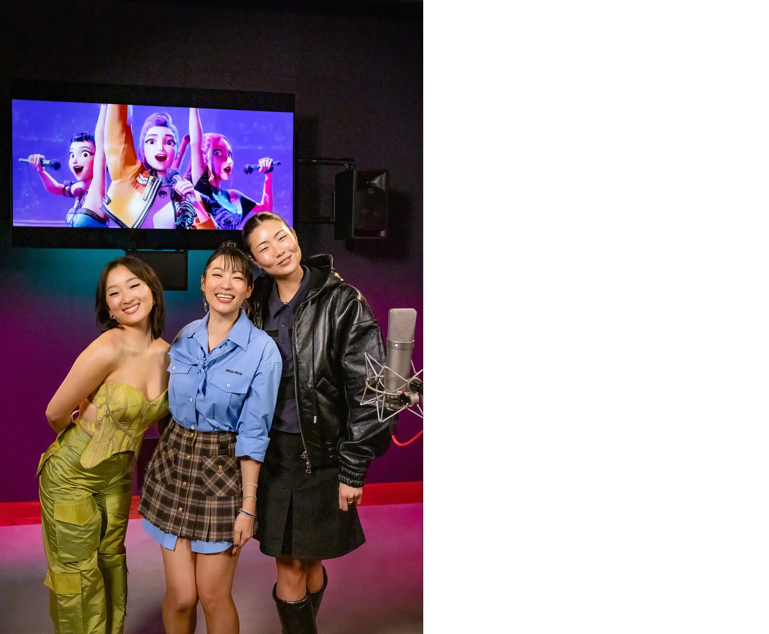 The voice actresses of the main characters in the film K-Pop Demon Hunters