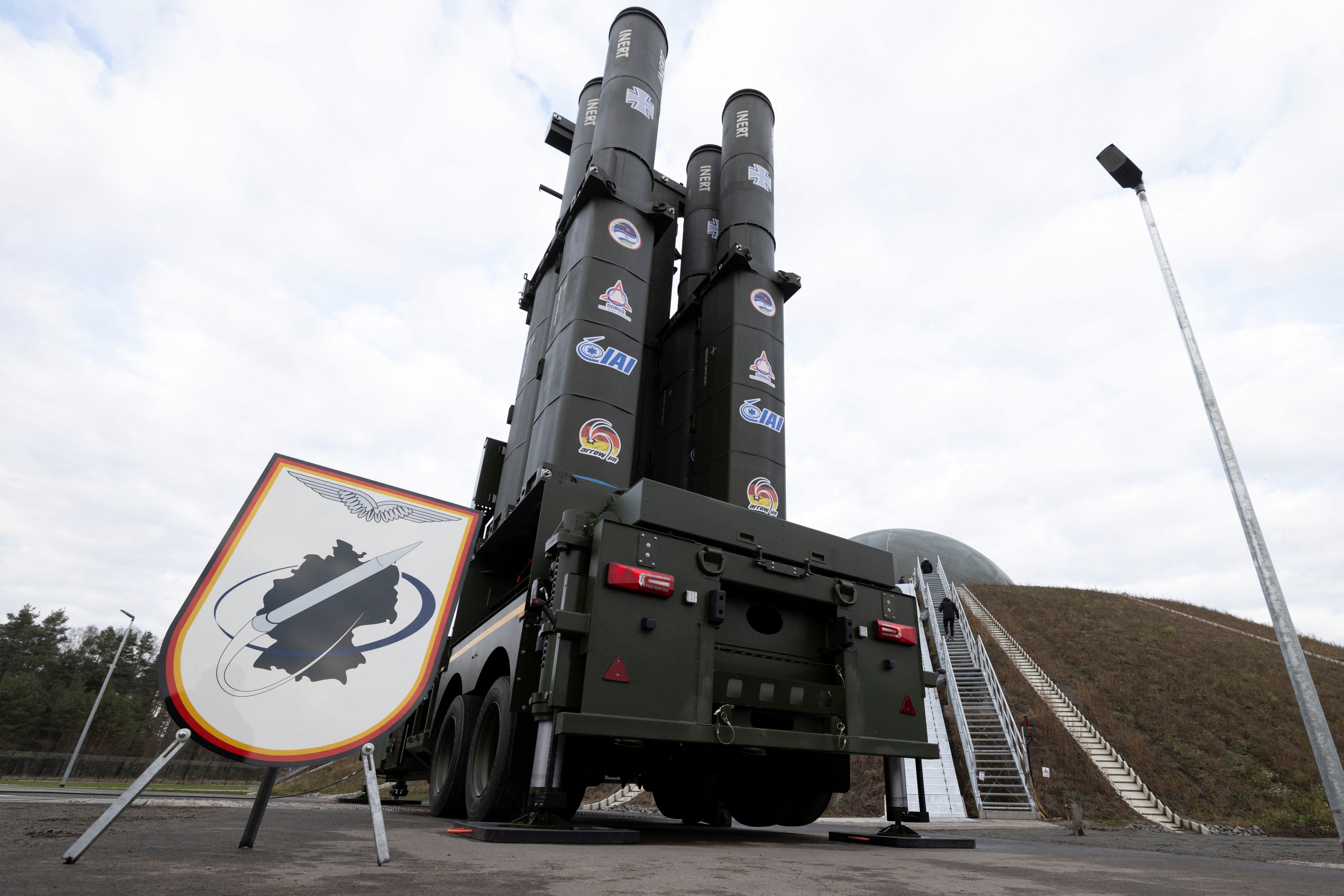 The German Air Force presents the initial capability of the ''Arrow Weapon System for Germany'' in Annaburg, Germany, December 3, 2025.