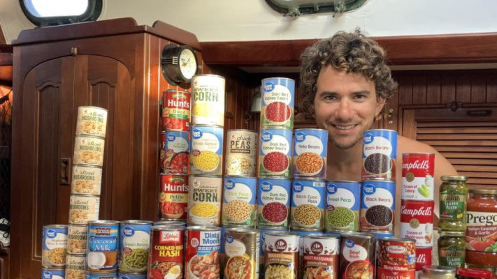 Canned food is a major part of his diet. (credit: Daniel Pinsky)