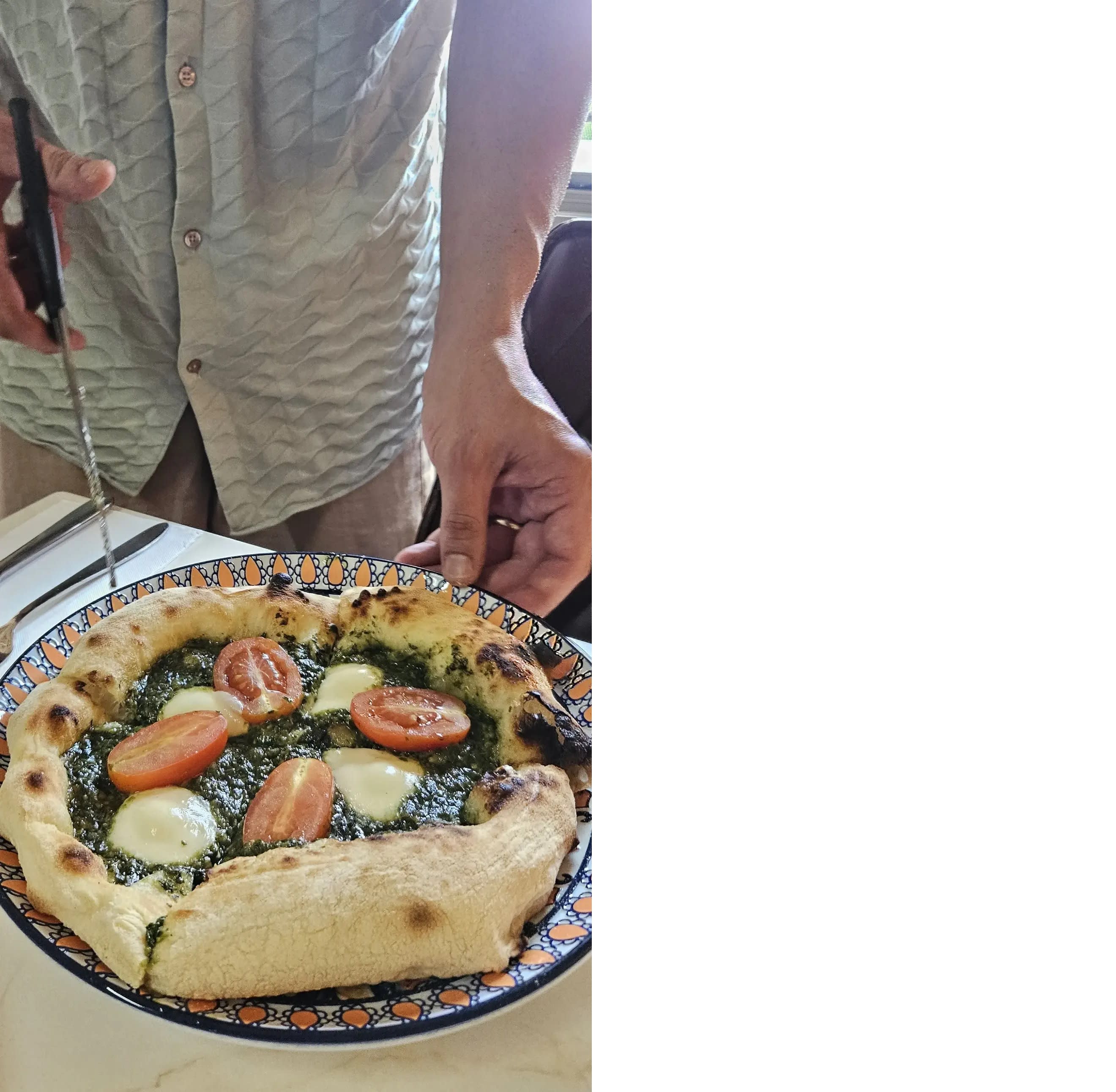 The pesto pizza which is the most popular