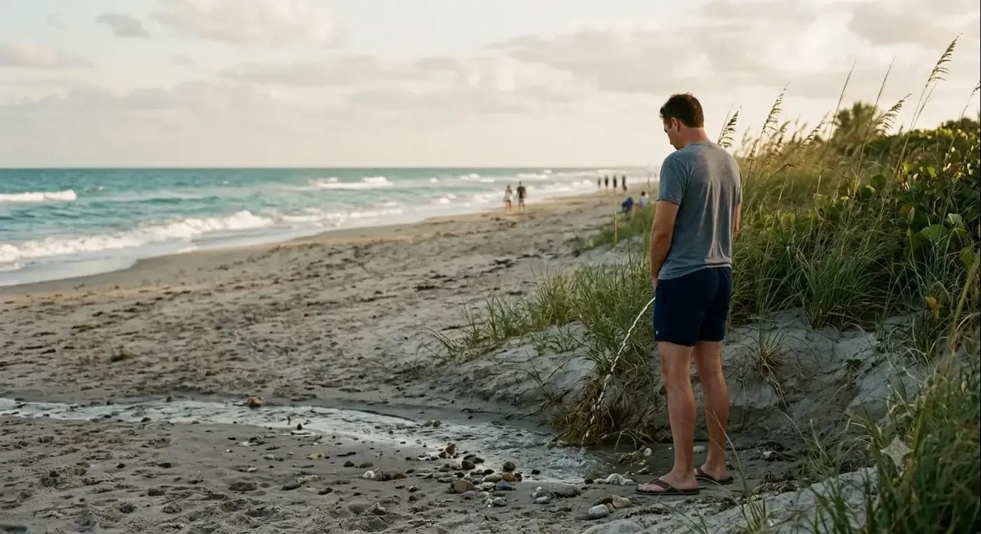 In Spain, there is a €750 fine for anyone caught peeing in the sea or on the beach.