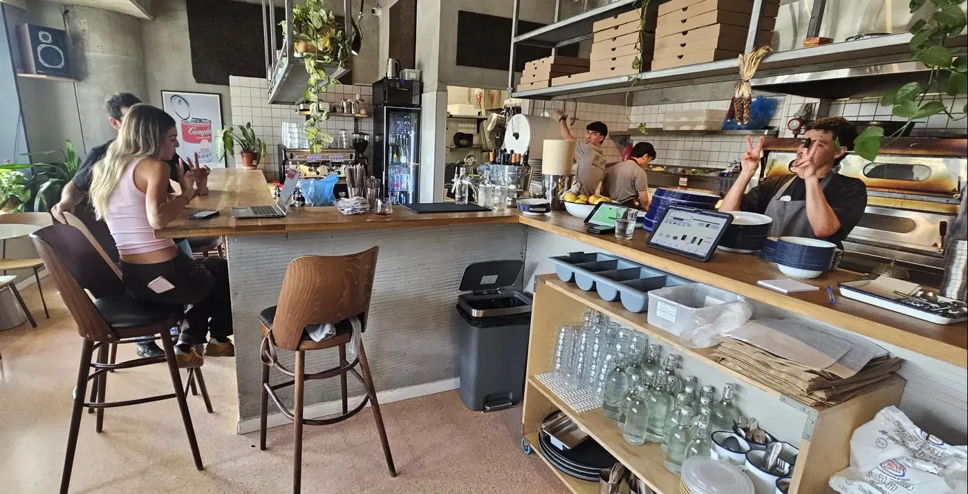 The local restaurants are part of the revolution. Hate'ena.