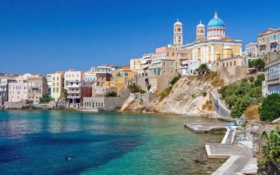 The island of Syros in Greece