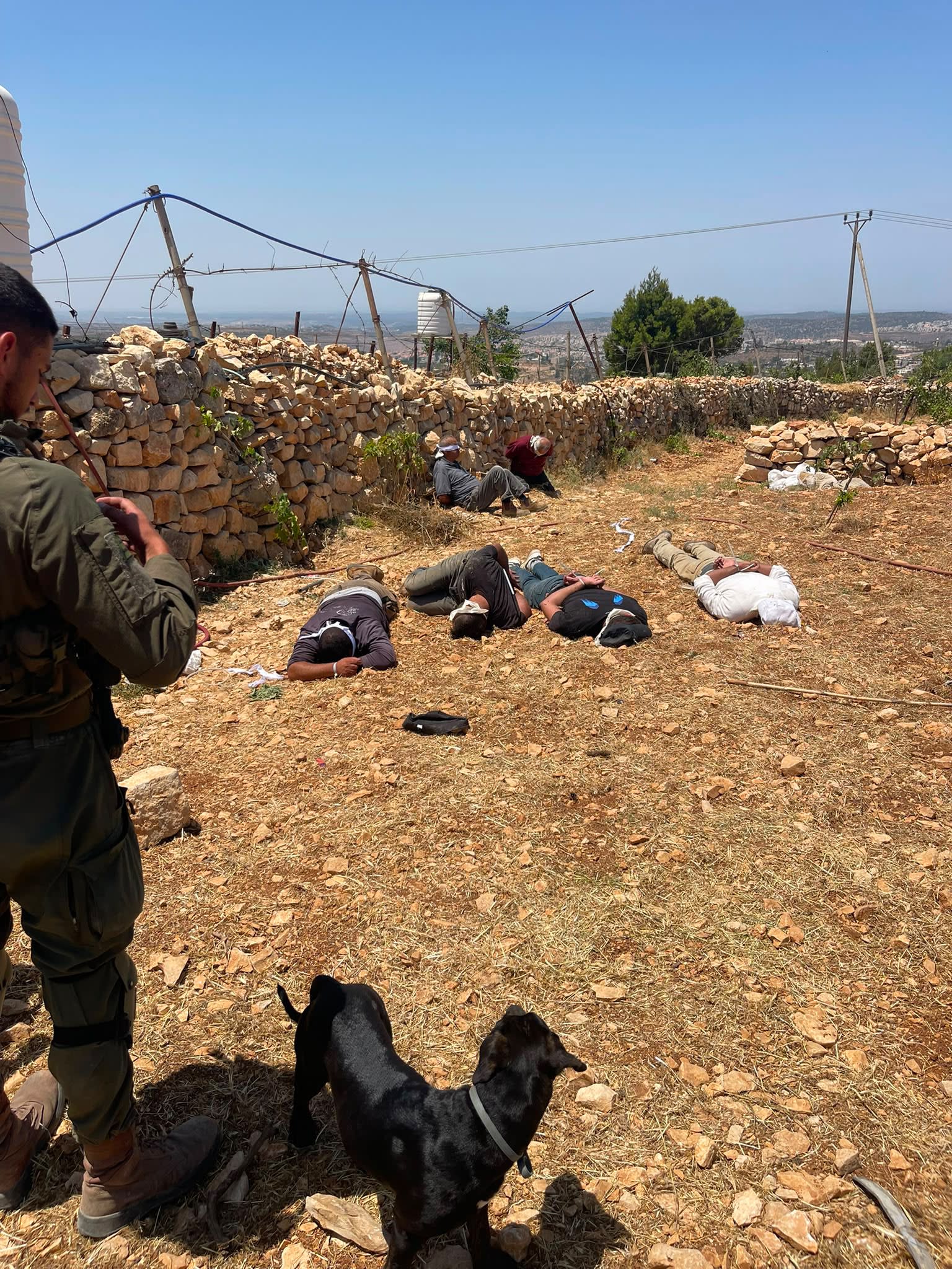 Palestinian suspects are seen following their arrest near Beitar Illit in an image released on July 26, 2026.