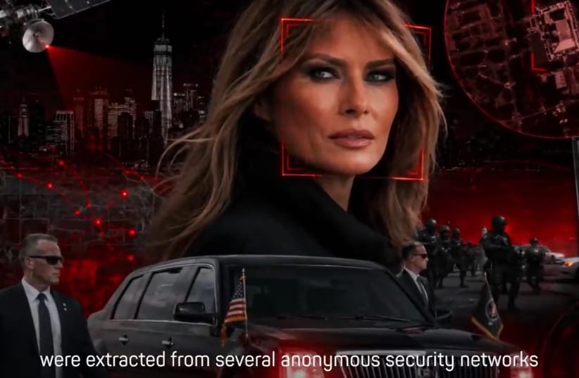 Screenshot of Tasnim's video explaining how to kill US First Lady Melania Trump.