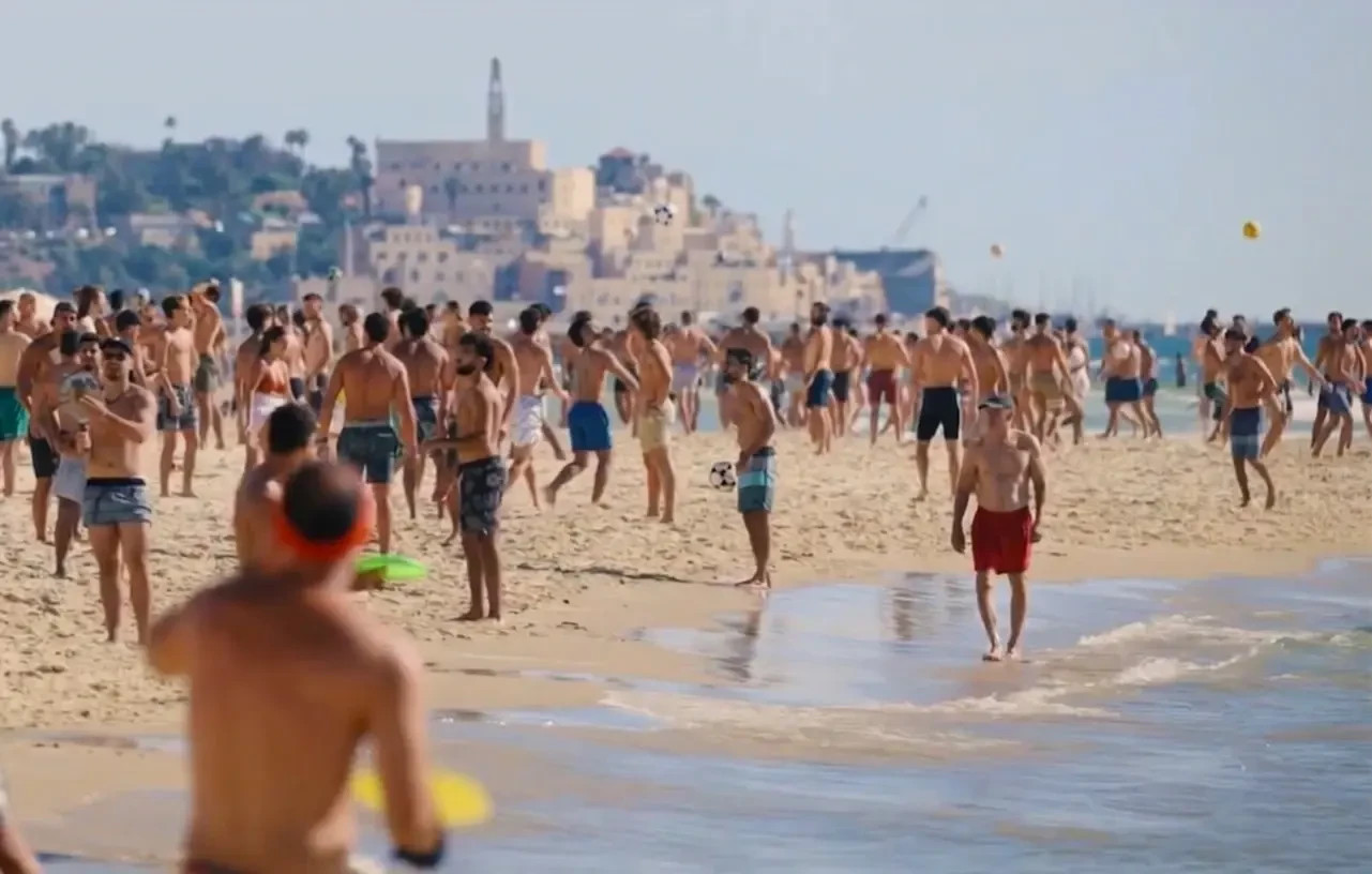 Everyone is at the beach. The non-stop energy that defines Tel Aviv-Jaffa