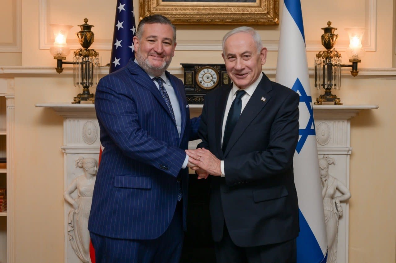 Prime Minister Benjamin Netanyahu meets US Senator Ted Cruz (R-TX) at Blair House, Washington, July 29, 2026.