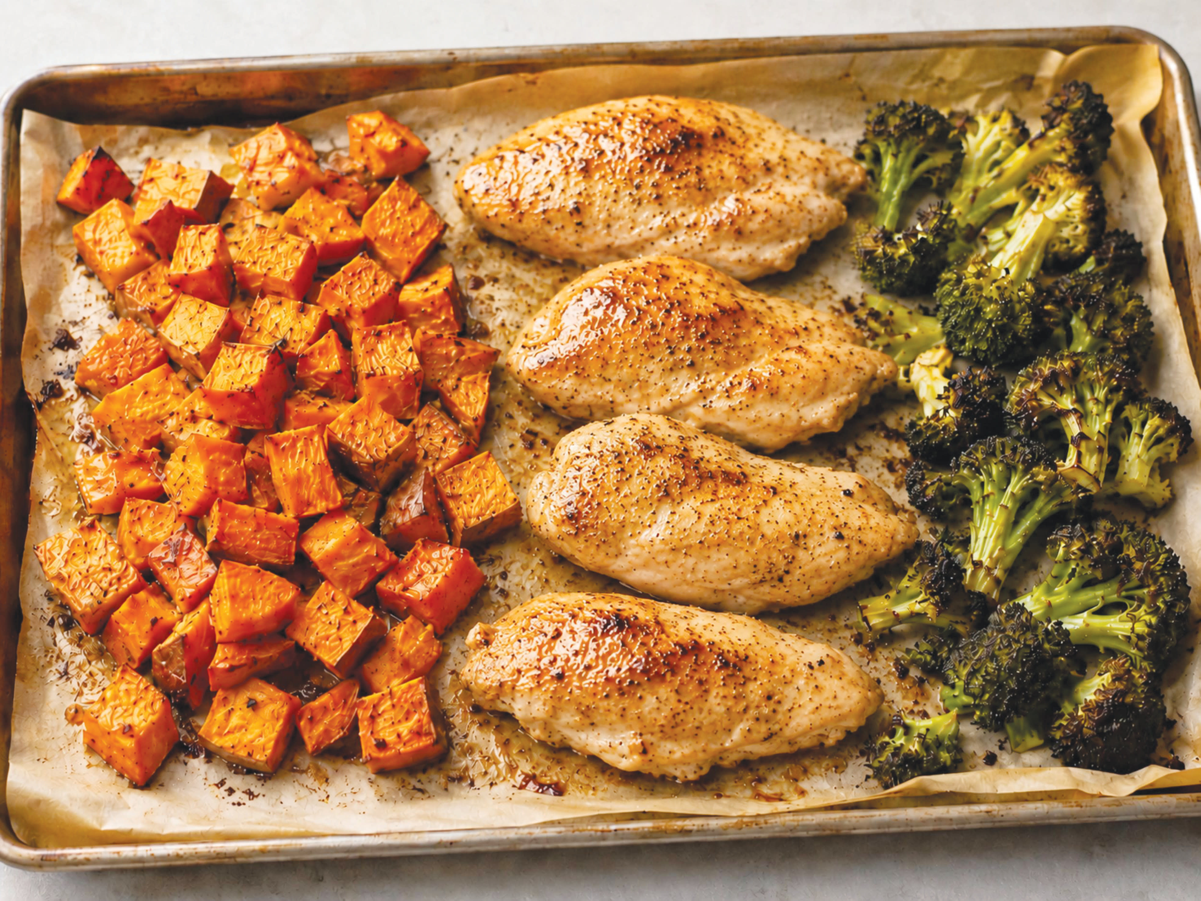 Chicken, Broccoli, and Sweet Potatoes