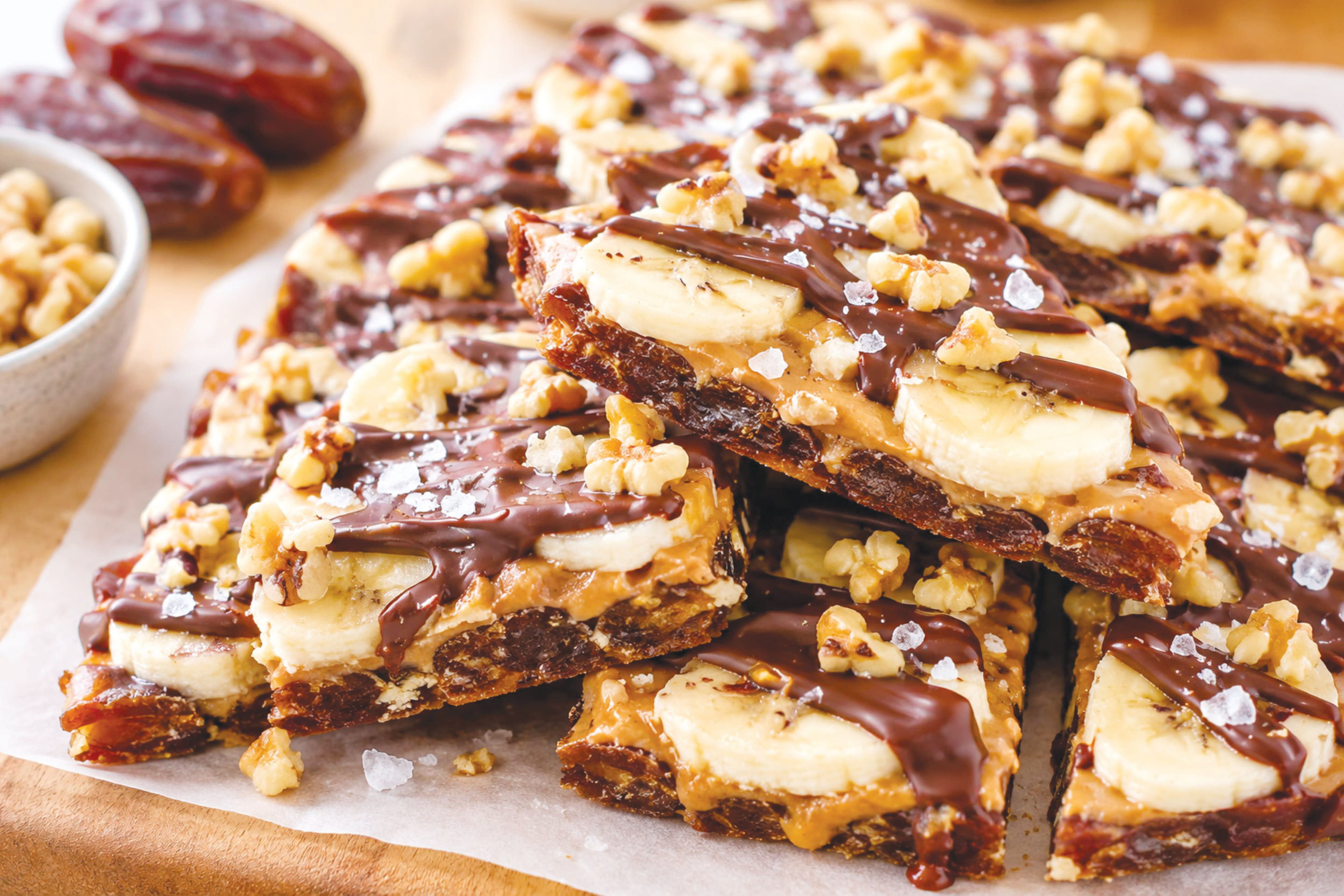 Banana-Date Peanut Butter Bark.