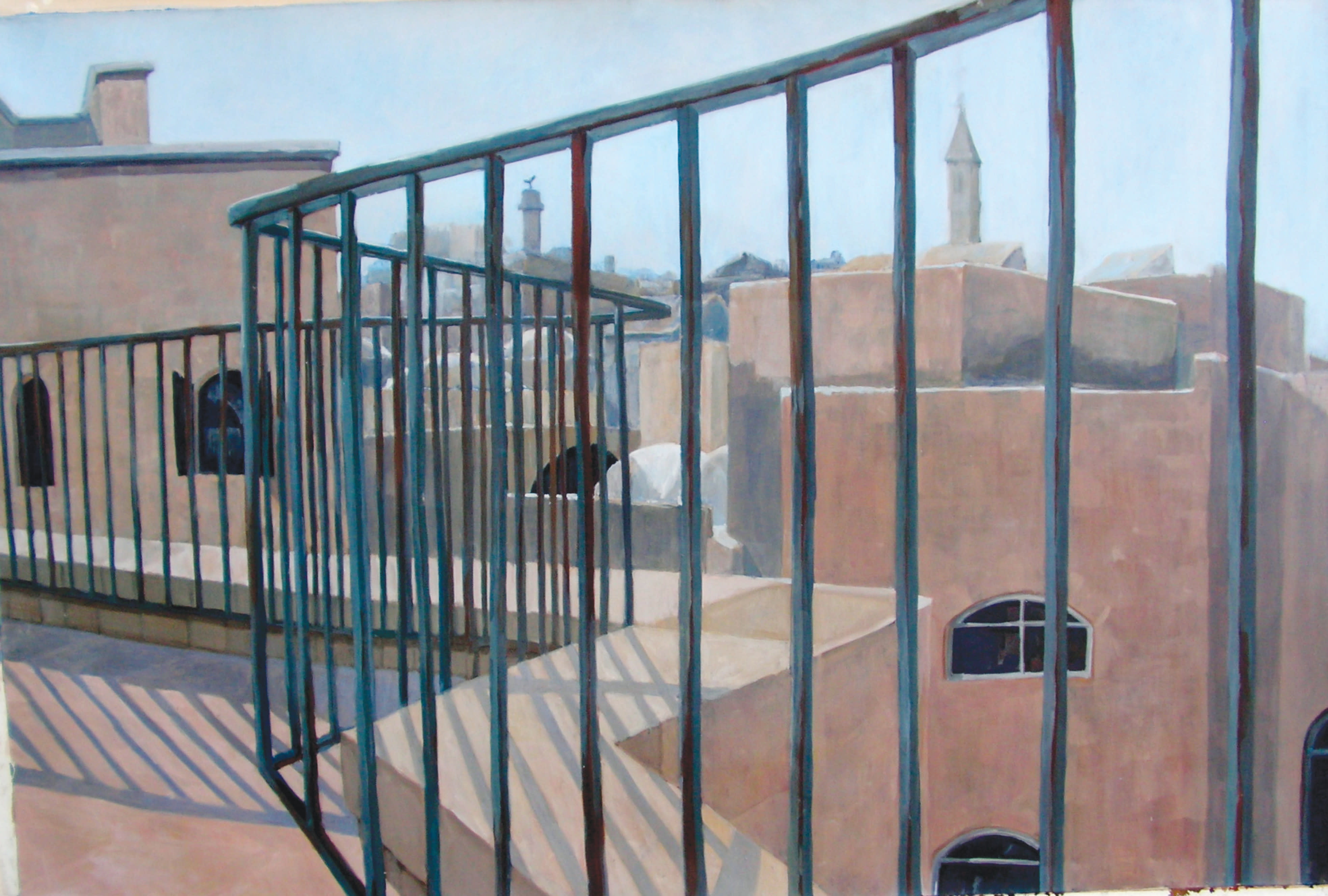 'Bonei Hahoma,' a painting by Cain Hammerman.