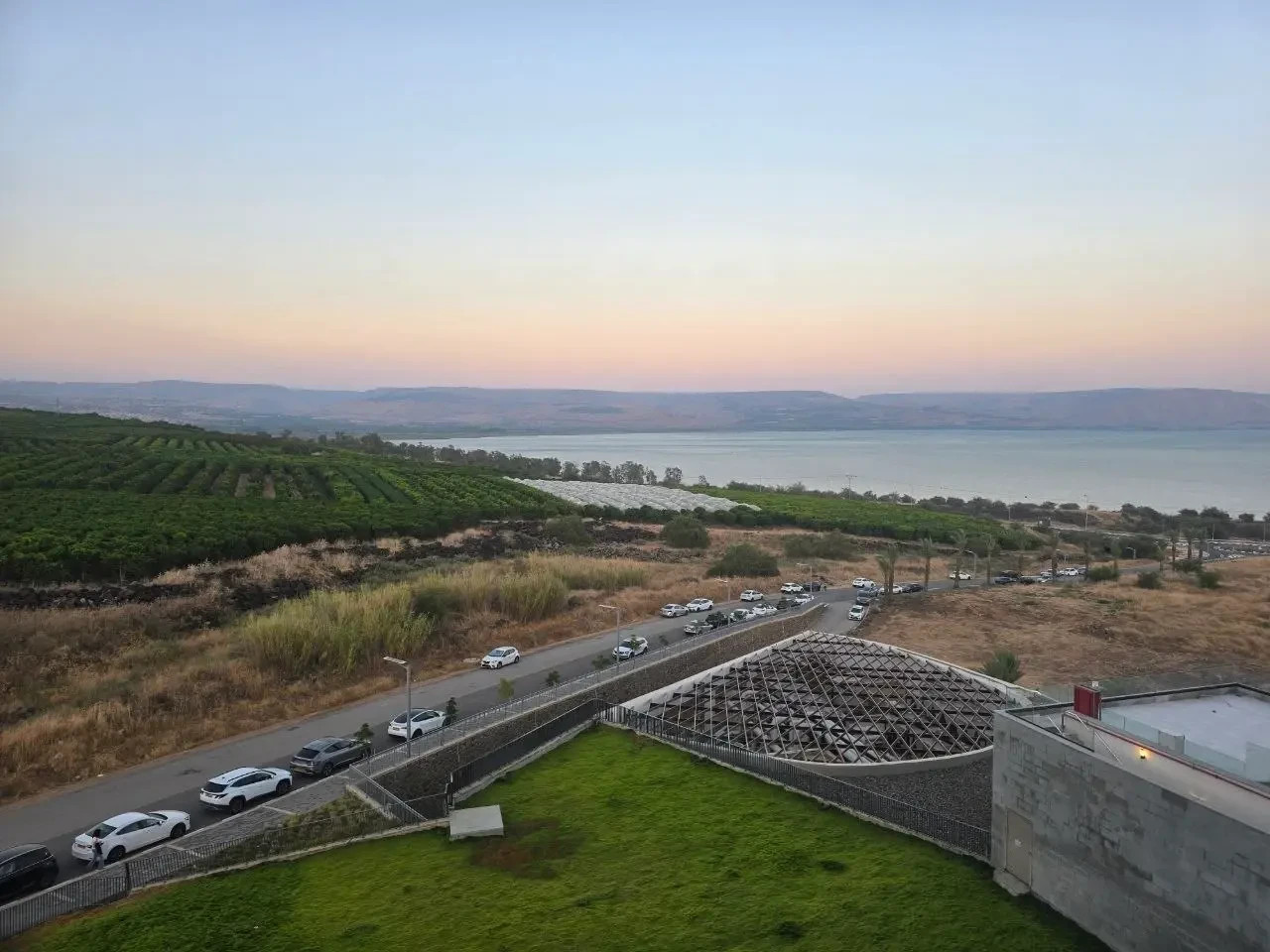 A breathtaking view of the Sea of Galilee unfolds from every corner