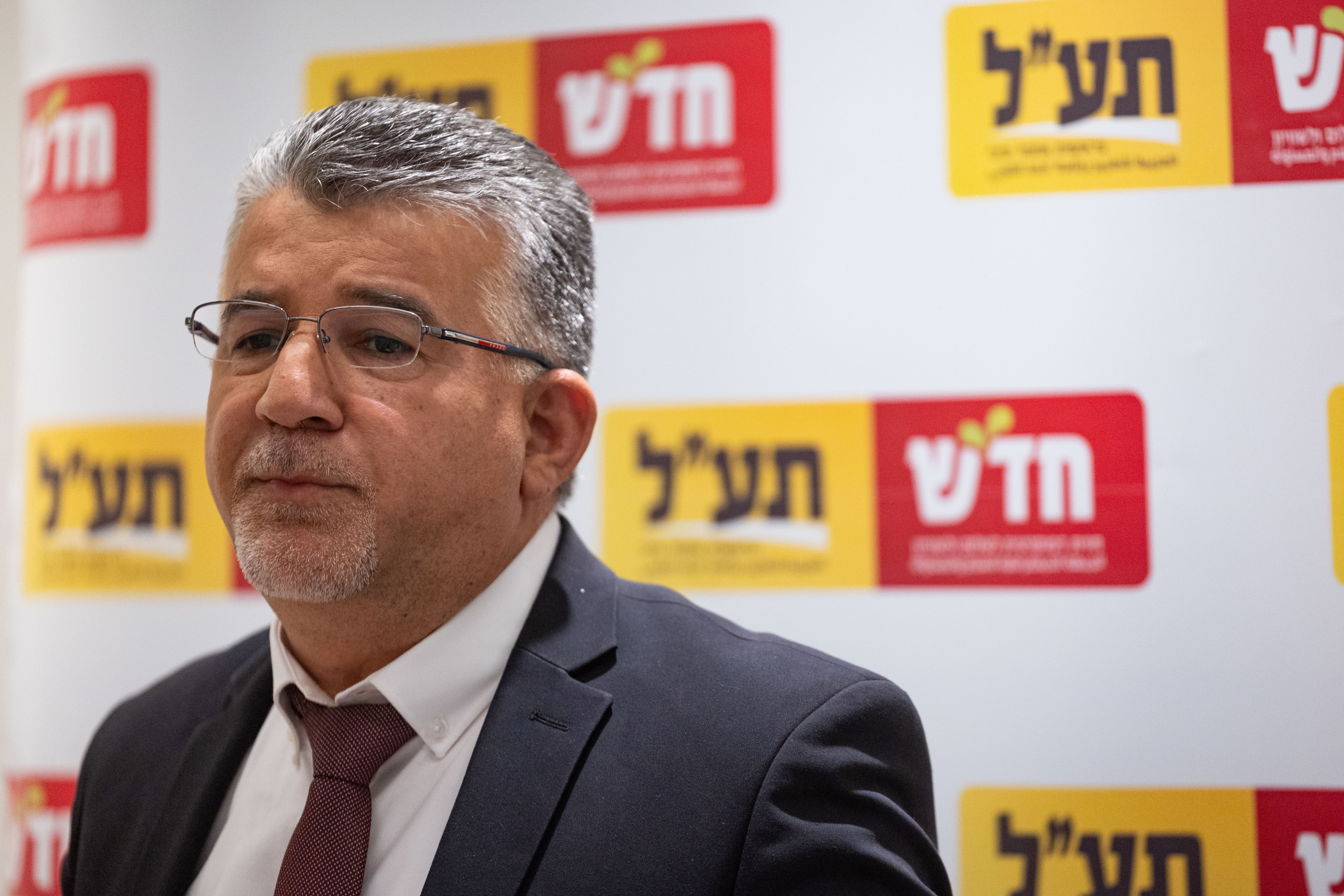Yousef Jabareen attends Hadash–Ta'al faction meeting, at the Knesset, the Israeli parliament in Jerusalem, on May 25, 2026.