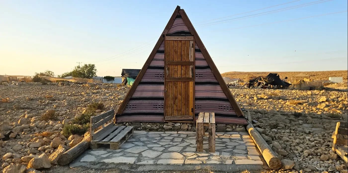 At Trail of Tents, you can stay in a tent, a family hut, or a cabin. Khan Nahal Hava