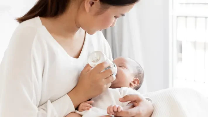 Calm feeding. Less pressure on the stomach
