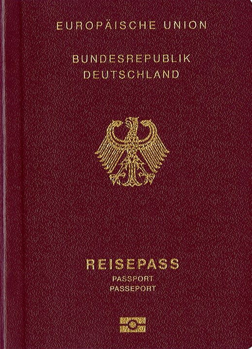 (Illustrative) German passport.