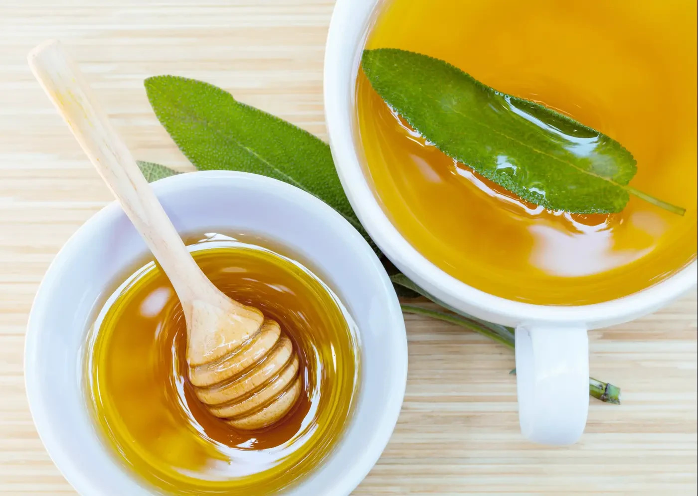 Honey in a warm drink may temporarily soothe an irritated throat.