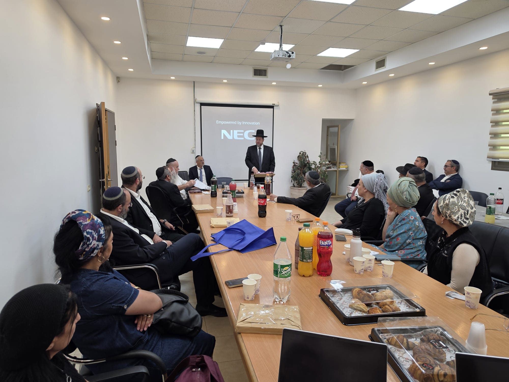 Participants meet during a religious marriage study day conference in Beersheba, September 2026.