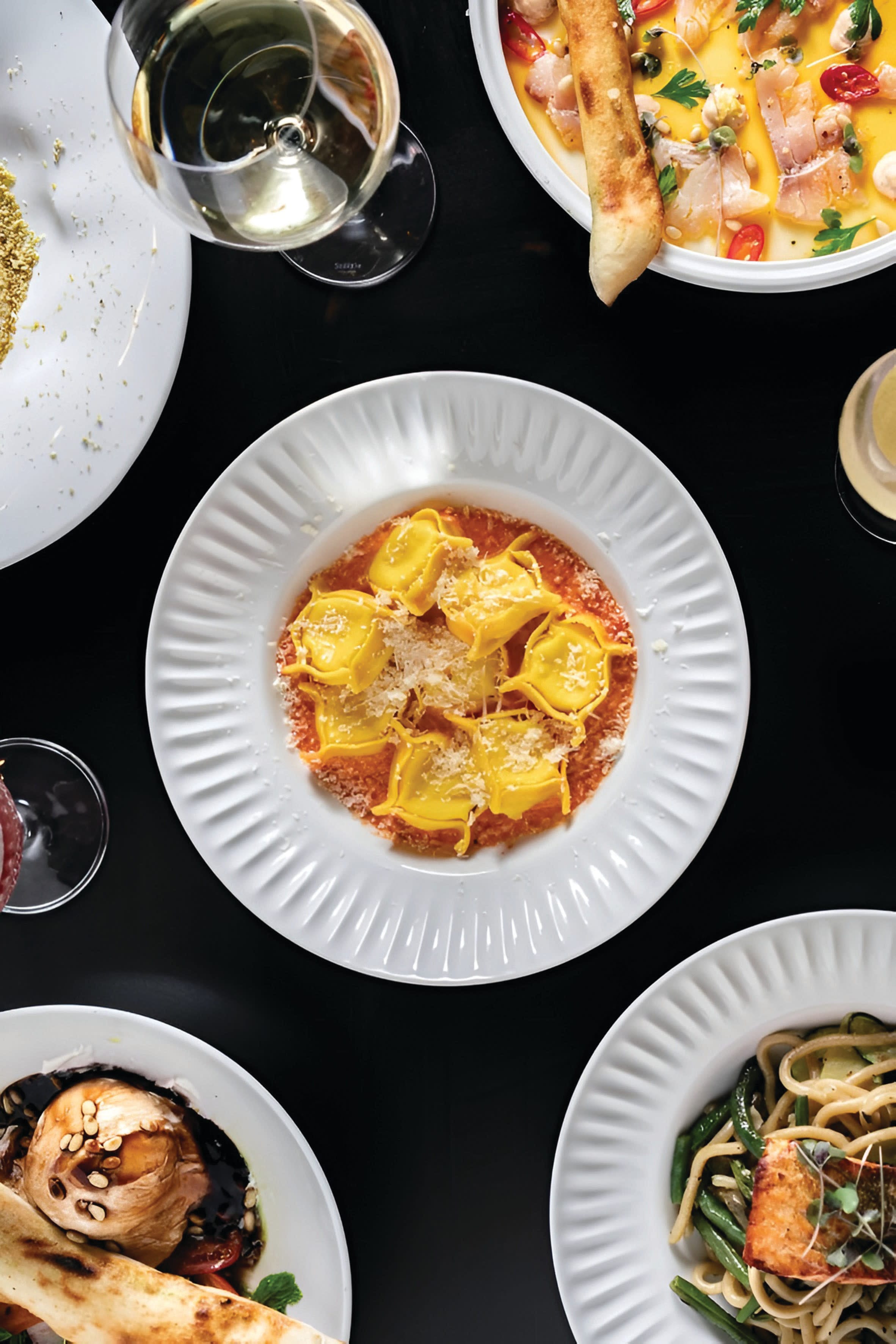 A selection of dishes from the Terrace restaurant in Haifa.